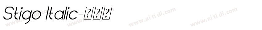 Stigo Italic字体转换
